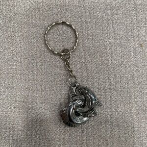 Two Silver Fish Keychain